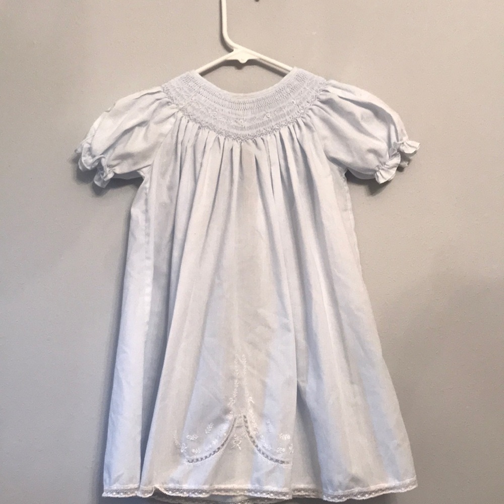 Hand smocked and embroidered dress